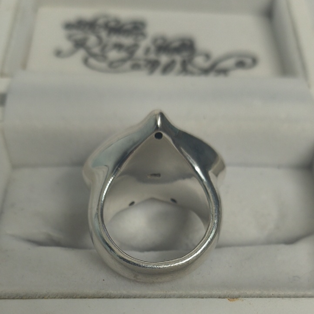 Sterling Silver Heart Ring Solid 925 - image 3